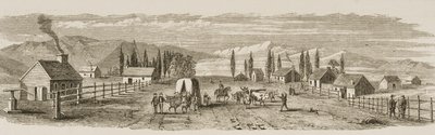Salt Lake City im Jahr 1850, aus 